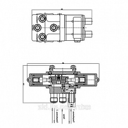 Бронзовый распределитель 4-х ходовой двухпозиционный штуцерный с электромагнитным управлением в Краснодаре