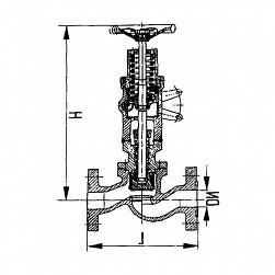 Фланцевый проходной быстрозапорный судовой клапан с тросиковым приводом с ручным управлением в Краснодаре