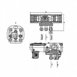 Титановый манипулятор 4-х ходовой штуцерный 2-х позиционный с электромагнитным и ручным управлением в Краснодаре