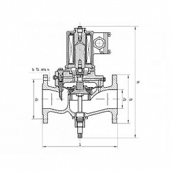 Бронзовый запорный проходной фланцевый клапан с электромагнитным и ручным приводом в Краснодаре