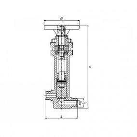Купить бронзовый запорный проxодной штуцерный бессальниковый клапан с герметизацией 521-35.3257 20 мм 250 кгс|см2 (ИТШЛ.49114107) в Краснодаре